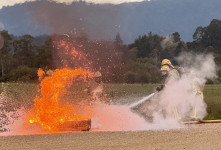 Firefighters and foam 10