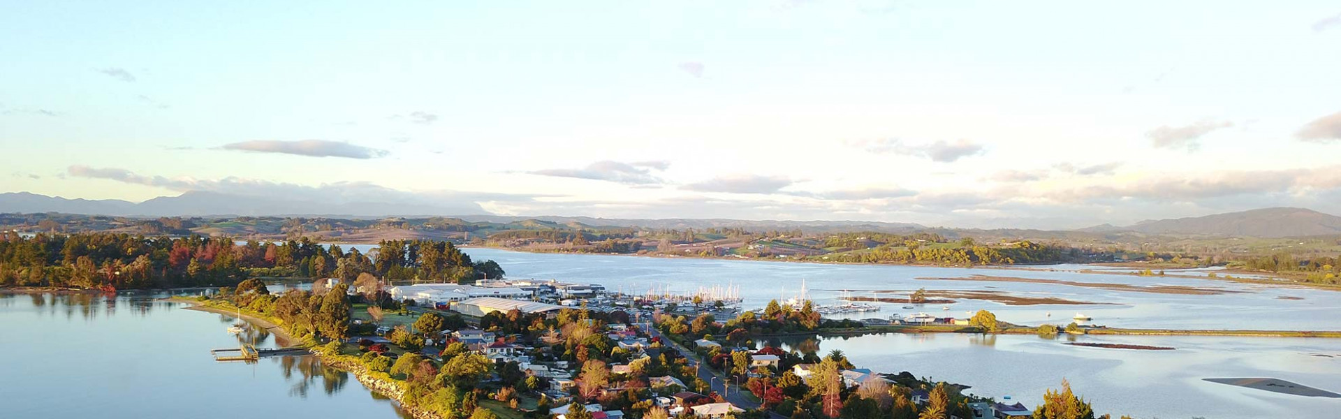Motueka Waterfront Aerial View  - photo credit abeltasman.com